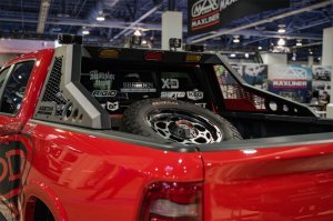 Ford F-150 Raptor Chase Rack - Addictive Desert Designs - HoneyBadger - Hammer Black with Satin Black panels - `17-`18